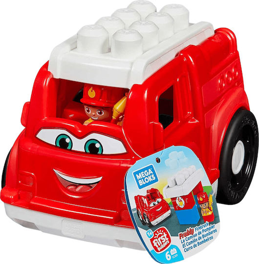 Mega Bloks First Builders Building Blocks Freddy Firetruck for 1 Plus Year 6 Pieces
