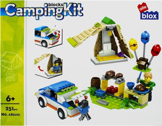 Alleblox Cuburi De Construit Champing Kit Pentru 6+ Ani 251 Bucăți