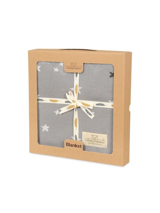 Matex Blanket Nursery Swaddling Blankets Bamboo Gray 100x80cm