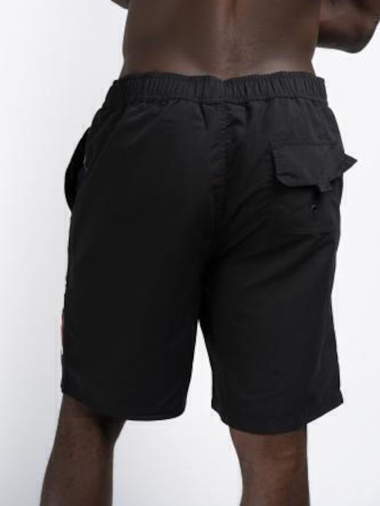 Atlow Men's Swimwear Bermuda Black with Patterns