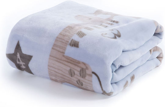 Nef-Nef Homeware Одеяло Детски пелени за пелени Favorite Toys Велур Синьо Favorite Toys 75x100см.