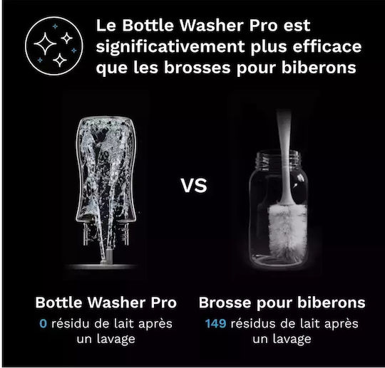 Baby Brezza Bottle Washer Pro Electric Baby Sterilizer for 4 Bottles All Black