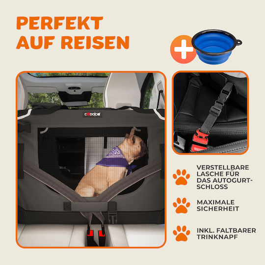 Cat Dog Transport Bag Cadoca Dark Gray Size S 50x34x36 Cm