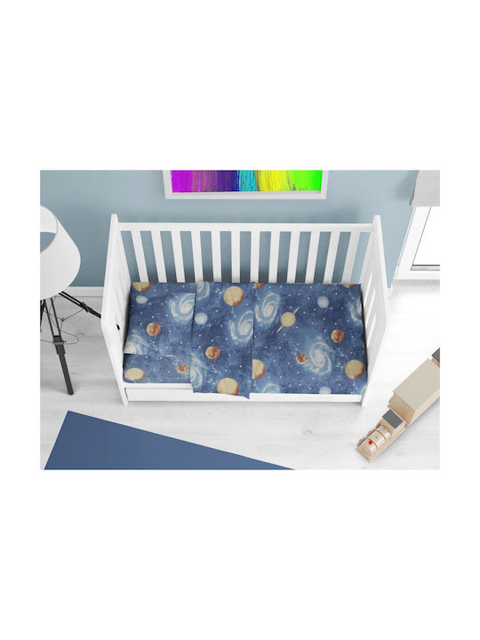 Dimcol Fitted Baby Sheets Blue 70x140cm