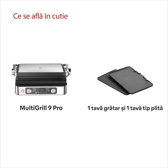 Braun MultiGrill 9 Pro Сандвич тостер грил 2200W Черна