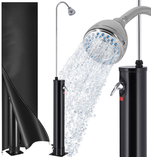 Outdoor Solar Shower Monzana Includes Faucet Shower Head Black 18 Liters Heating 60°