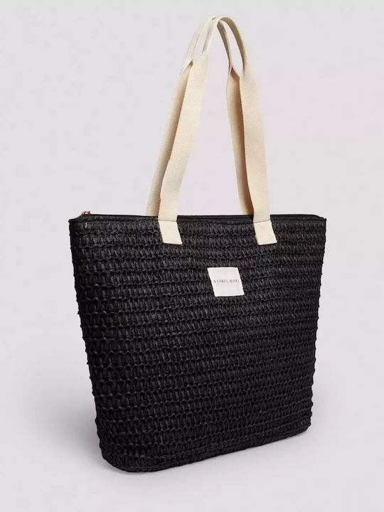 Ysabel Mora Stoff Strandtasche Creme