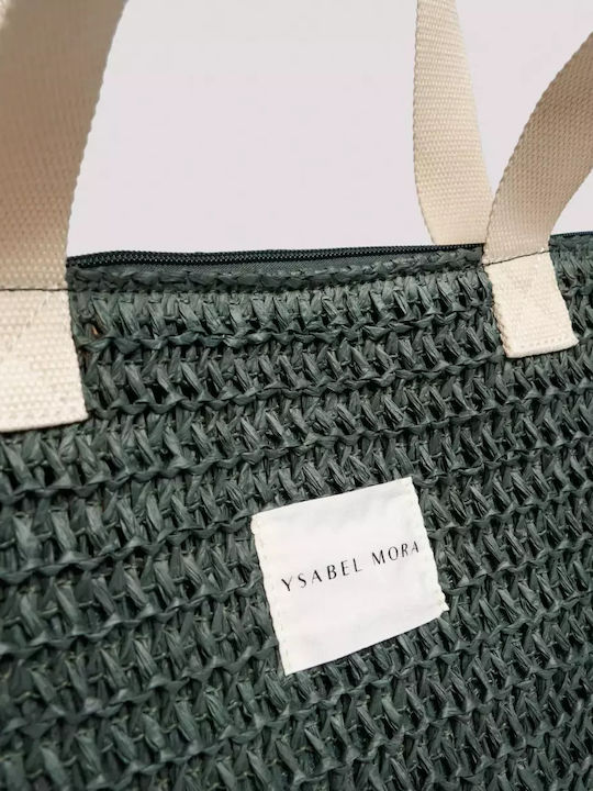 Ysabel Mora Fabric Beach Bag Ecru