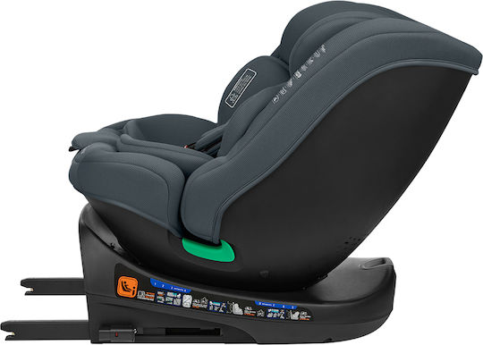 Kikka Boo i-Round Детско Столче за Кола i-Размер с Isofix Тъмно сиво
