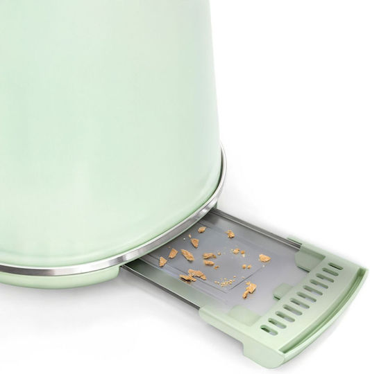 Sweiss Retro Toaster 2 Slots 1500W Pastel Green