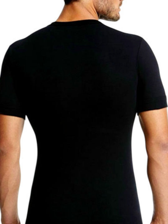 6/520 Men's Undershirt Short-sleeved in Black Color