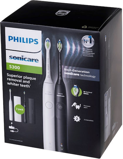 Philips Sonicare 5300 Ηλεκτρική Οδοντόβουρτσα με Αισθητήρα Πίεσης και Θήκη Ταξιδίου