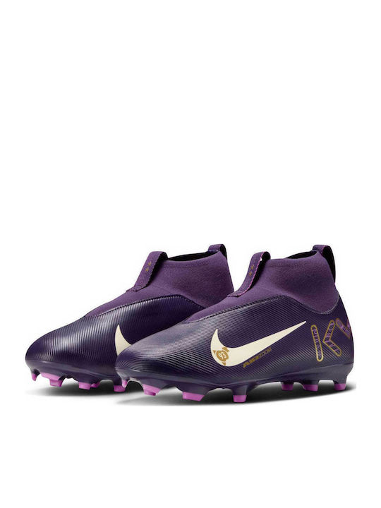 Mercurial Superfly 10 Academy Kylian Mbappé FG/MG Ghete De Fotbal Pentru Copii Cu Crampoane Violet Intens / Fildeș Pal
