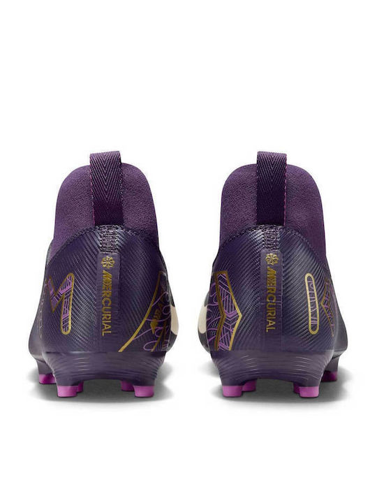Mercurial Superfly 10 Academy Kylian Mbappé FG/MG Ghete De Fotbal Pentru Copii Cu Crampoane Violet Intens / Fildeș Pal