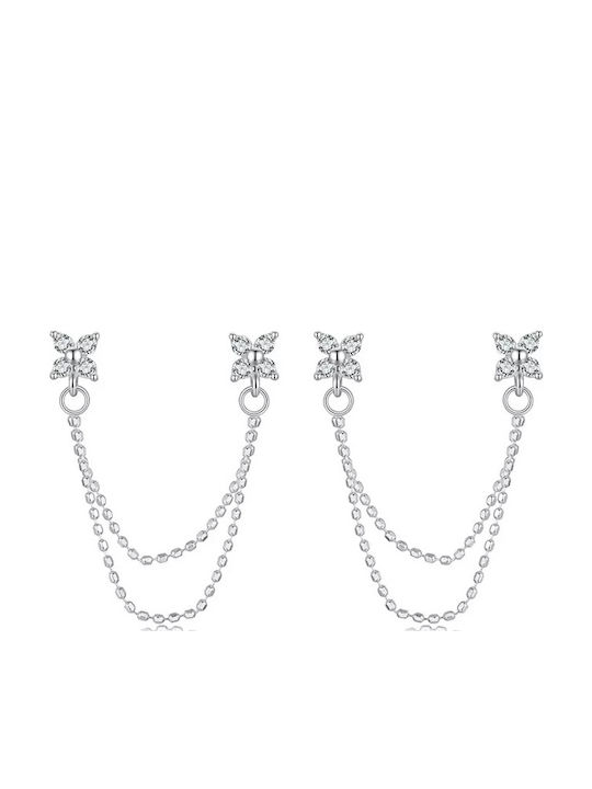 Bamoer Earrings made of Silver Gold Plated with Stones