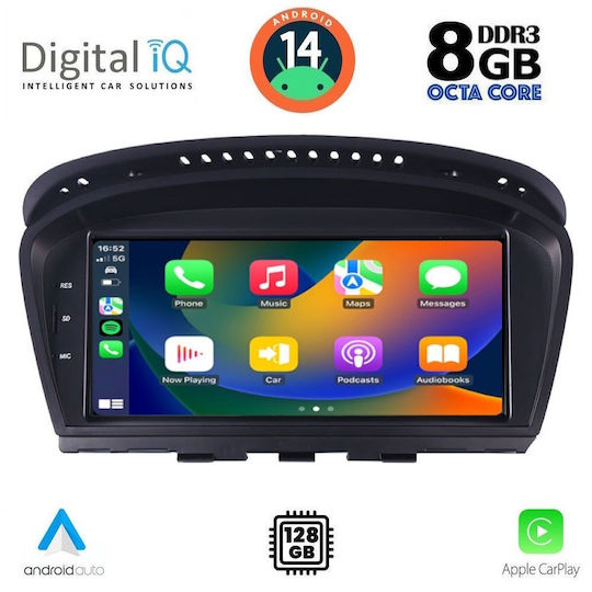 Digital IQ Ηχοσύστημα Αυτοκινήτου για BMW E60 2008-2011 (Bluetooth/USB/WiFi/GPS/Apple-Carplay/Android-Auto) με Οθόνη Αφής 8.8"