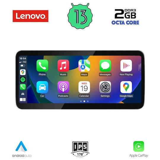 Lenovo Car Audio System for BMW E60 2003-2008 (Bluetooth/USB/AUX/WiFi/GPS/Apple-Carplay/Android-Auto) with Touch Screen 10.33"