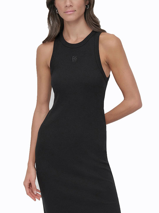 Sommer Midi Damenkleid Schwarz