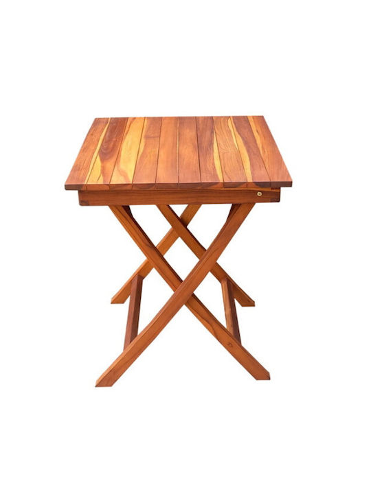 Sitting Room Table for Small Outdoor Spaces from Teak Foldable Teak 60x60x72cm