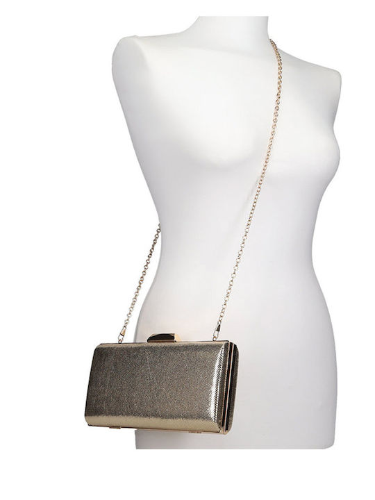 Γυναικείο Clutch από Συνθετικό Δέρμα Χρυσό