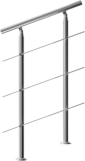 Treppengeländer Monzana Edelstahl 80cm 3 Stangen
