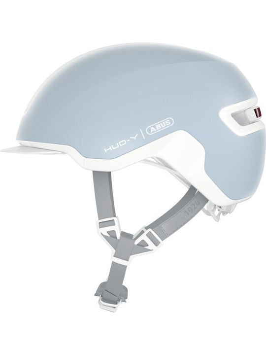 Abus Hud-y Pure Fahrradhelm Blau-Weiß Urban Größe L