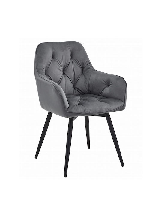 Stühle Küche Dark Gray And Black 1Stück 56x61x84cm