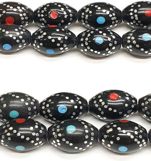 Roloi Komboloi Ebony Worry Beads Black 32cm