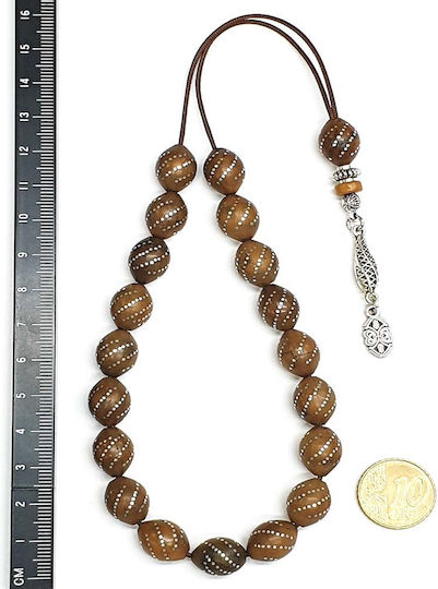 Roloi Komboloi Ebony Worry Beads Brown 29cm