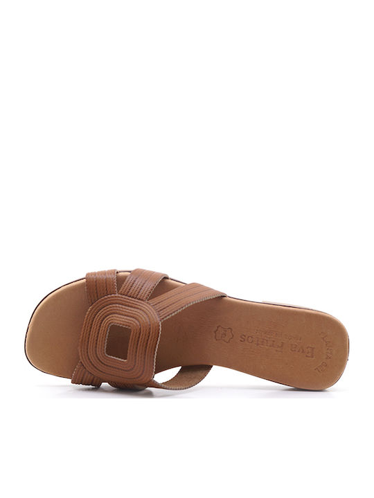 Sandale Casual Damă de Piele Tabac