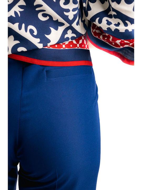 Dama Tesatura Pantaloni Albastru