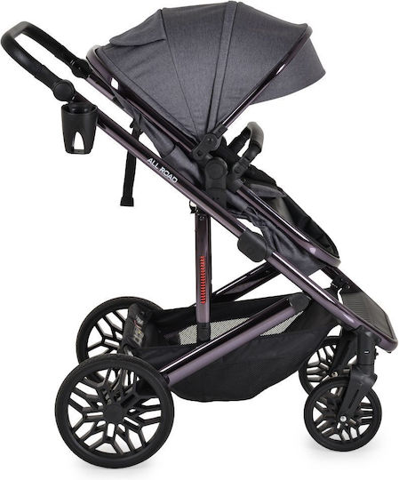 Moni All Road Adjustable 2 in 1 Baby Stroller Suitable for Newborn Grey 13.6kg