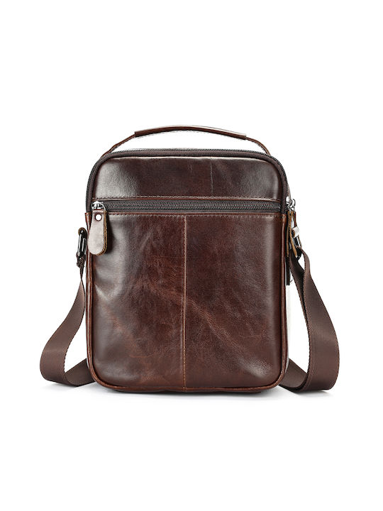 Piele Geantă pentru bărbați De umăr / tip crossbody Maro