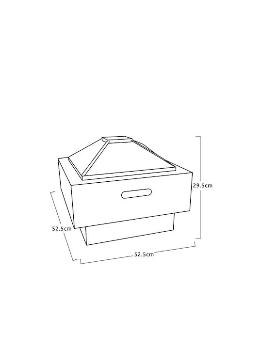Firepit Black 52.5x52.5x29.5cm