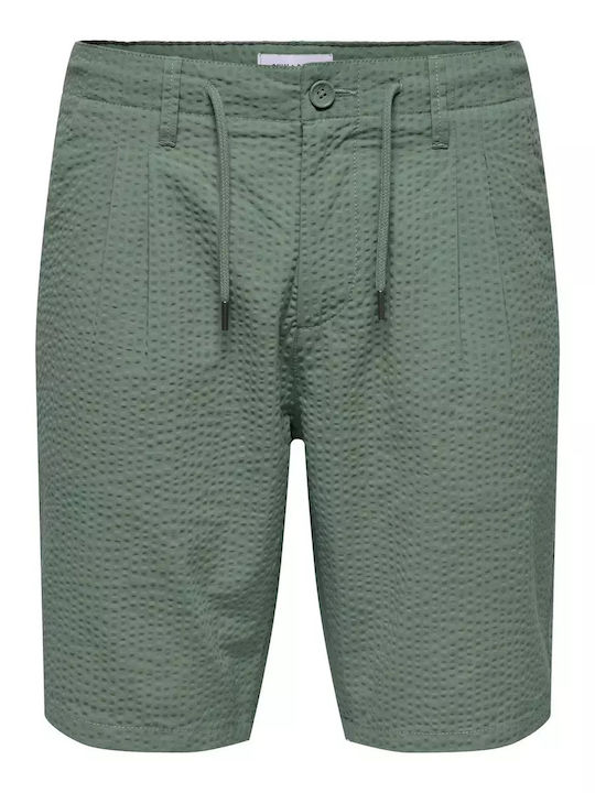 Ανδρική Βερμούδα Chino Dusty Olive