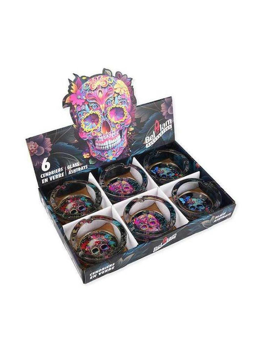 Τασάκι Γυάλινο Διαφανές Belfam Skulls 8,5cm