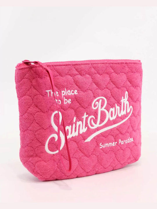 Women's Toiletry Bag Mc2 Saint Barth Aline Sponge-quilted Hearts 77 Emb Pink 0378000130