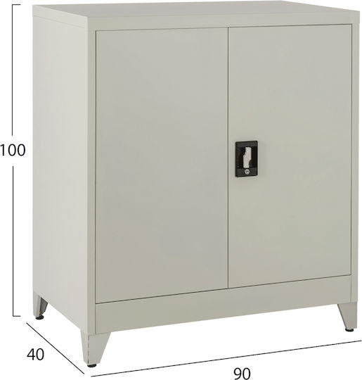 Δίφυλλη Duron Μεταλλική 90x40x100εκ.