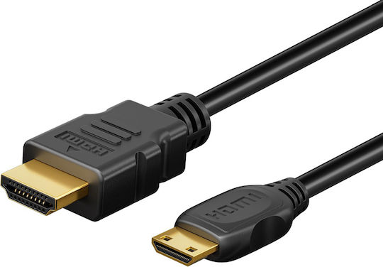 Goobay HDMI 2.0 Premium High Speed 4K 60Hz HDR Kabel HDMI-Stecker - Mini-HDMI-Stecker 3m Schwarz