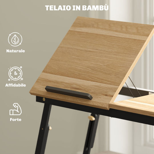 HomCom Τραπεζάκι για Laptop Δρυς (923-057V00AK)