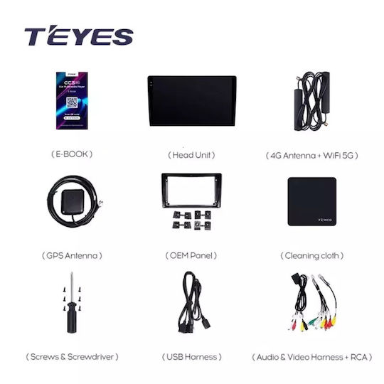 Teyes CC3 2K Car Navigation Hyundai i40 2011–2019 4+64GB 9.5" QLED Octa-core 2GHz Android 4G Bluetooth 5.1 DSP