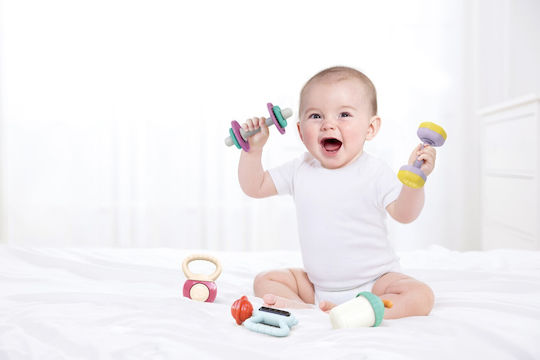 Hola Toys Teething Rattle from Plastic for 3 Months+