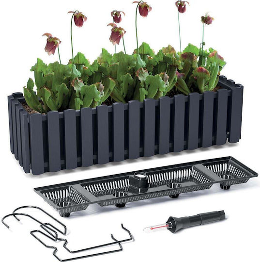 Set 2 Ghivece Decorative Suport Metalic Sistem de Irigare Antracit 58x18x16.2 Cm Boardee Fencycase W Set 2 Ghivece Decorative Suport Metalic Sistem de Irigare Antracit 58x18x16.2 Cm Boardee Fencycase W