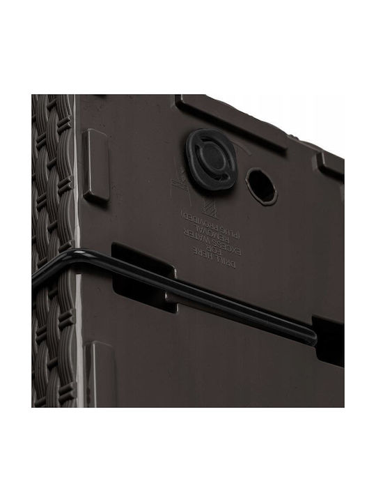 Set 3 Ghivece Suport Metal Imitatie Ratan Maro 58x18x19.5 Cm Rato Case W