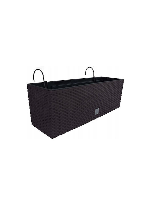 Set 3 Ghivece Suport Metal Imitatie Ratan Maro 58x18x19.5 Cm Rato Case W