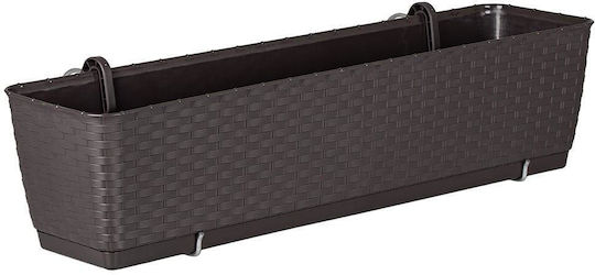 Set 4 Ghivece Decorative Suport Metalic Mercaton Imitatie Ratan Maro 49.2x17.2x17.4 Cm Set 4 Ghivece Decorative Suport Metalic Mercaton Imitatie Ratan Maro 49.2x17.2x17.4 Cm