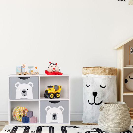Comodă pentru copii Alb cu 2 sertare 60x24.5x48buc