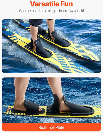 Vevor 170.2 cm Adult Water Ski Combo Adjustable X-9 Bindings