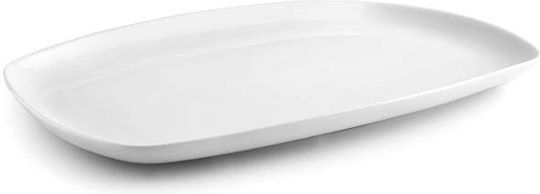 Ibili Porzellan Oval Serviertablett in Weiß Farbe 30x19.5x2.9cm 1Stück