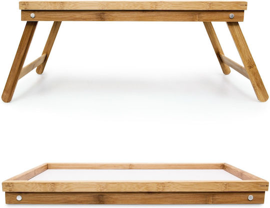 Relaxdays Bamboo Rectangular Serving Tray made of Bamboo in White Color 50x31cm 10013869 1pcs